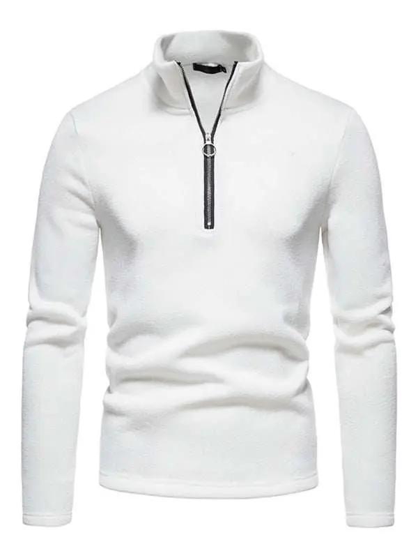 Stylish Men's Turtleneck Zipper Sweatshirt - Soft, Wrinkle-Resistant Comfort for Every Occasion - MENLL